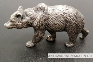 статуэтка медведя серебро